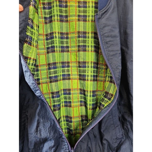 Active Frontier Vintage Men XL Navy Jacket windbreaker rain nylon - Picture 8 of 9